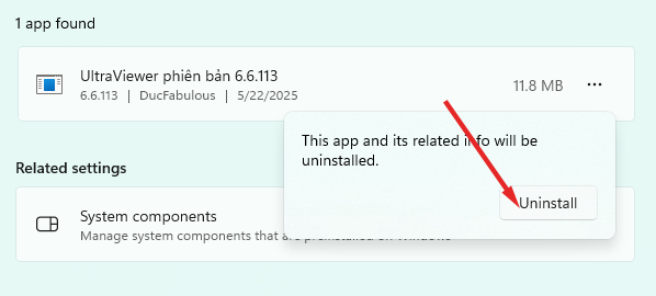 Uninstall.